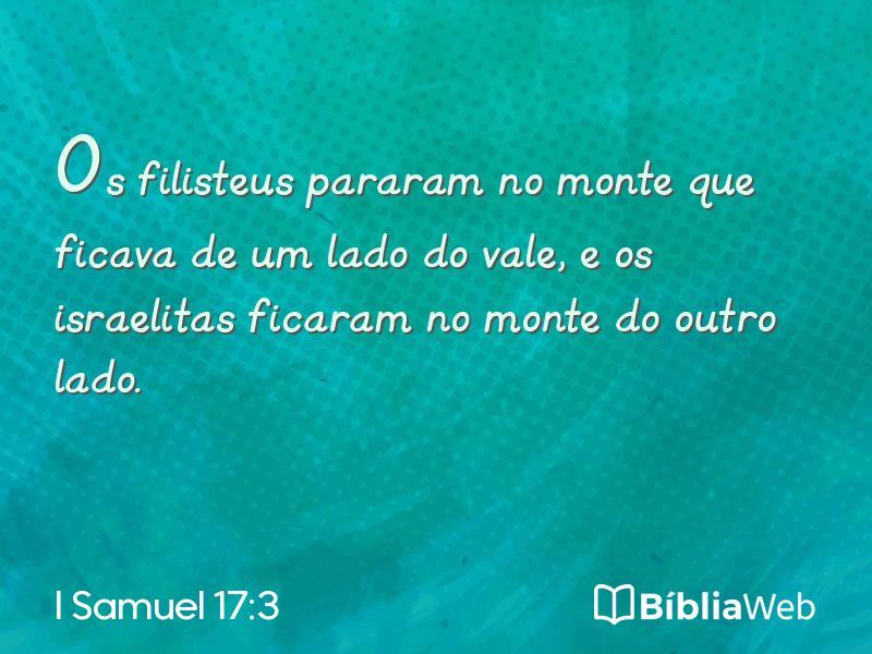 I Samuel 17:3 em imagem para compartilhar