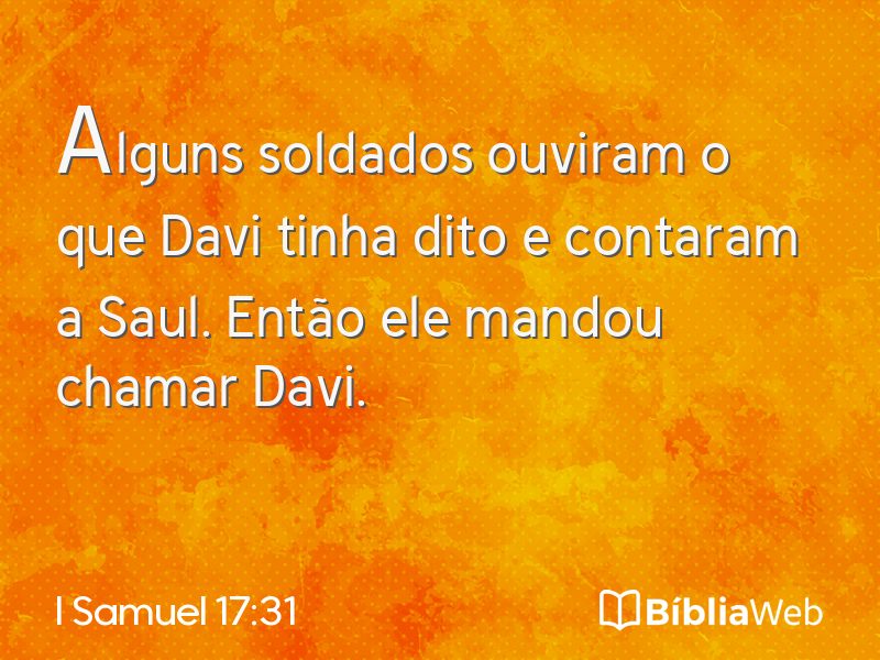 I Samuel 17:31 em imagem para compartilhar
