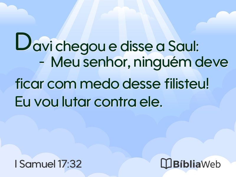 I Samuel 17:32 em imagem para compartilhar