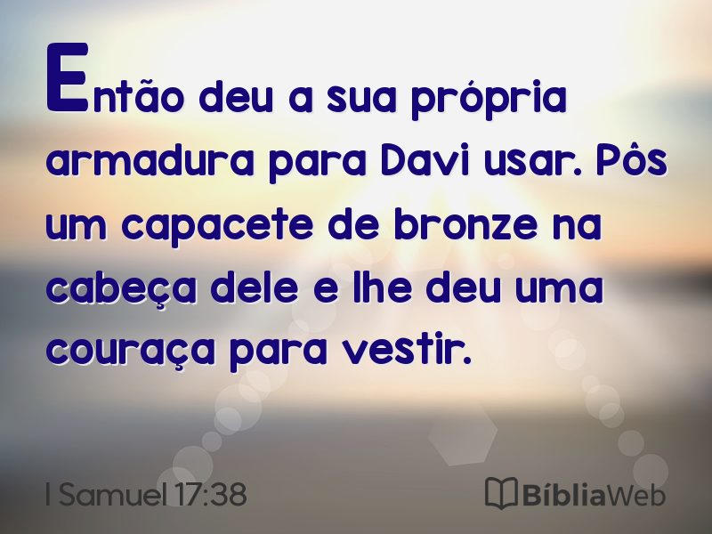 I Samuel 17:38 em imagem para compartilhar