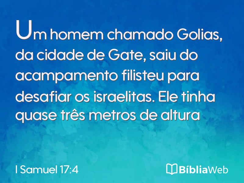I Samuel 17:4 em imagem para compartilhar