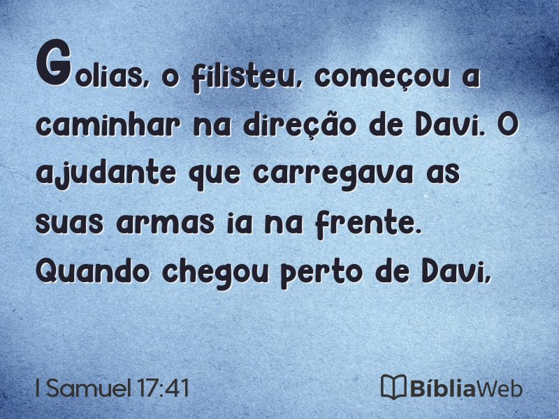 I Samuel 17:41 em imagem para compartilhar
