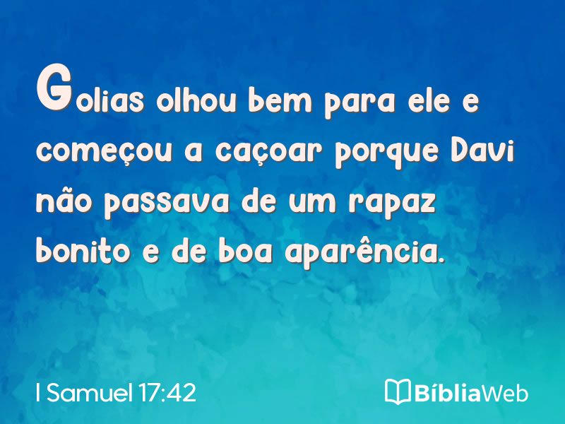 I Samuel 17:42 em imagem para compartilhar