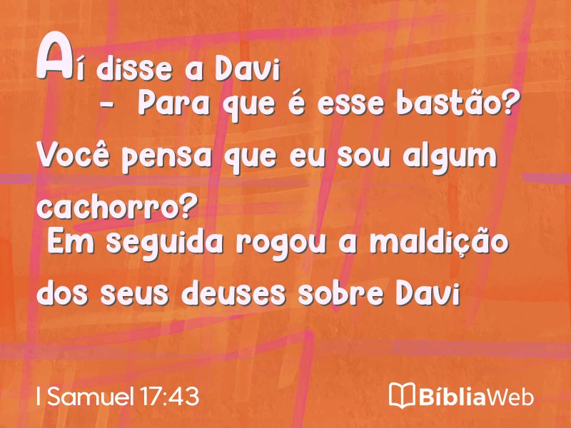 I Samuel 17:43 em imagem para compartilhar
