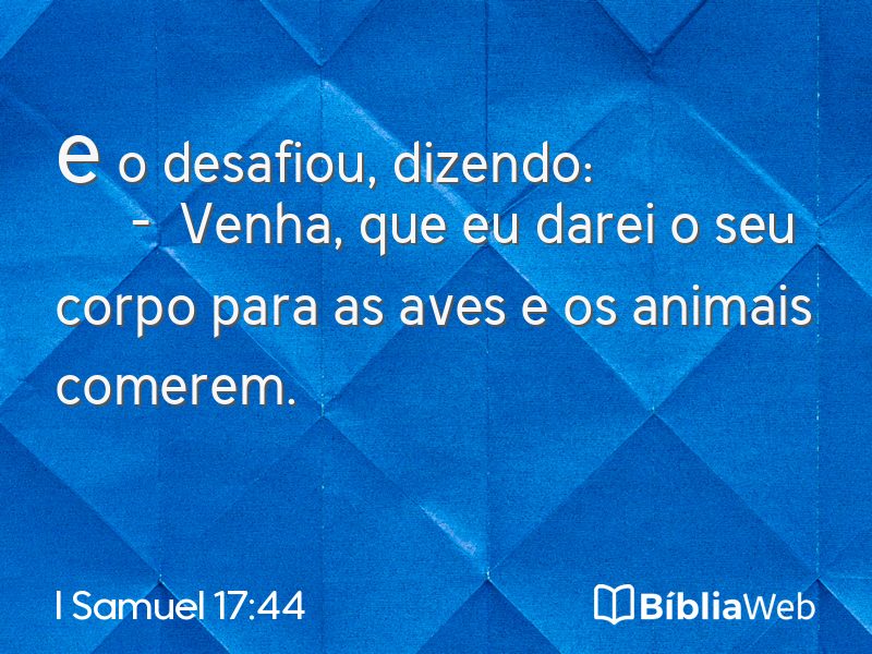 I Samuel 17:44 em imagem para compartilhar