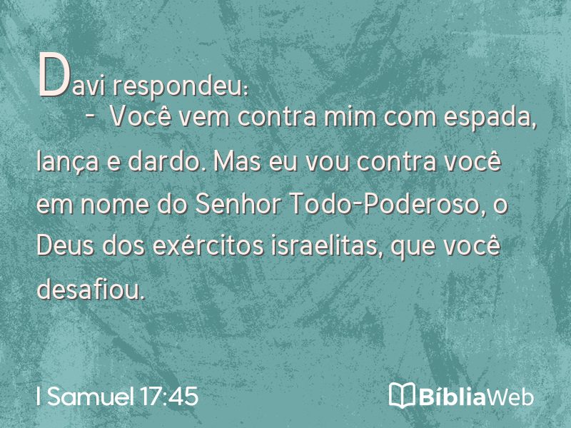 I Samuel 17:45 em imagem para compartilhar