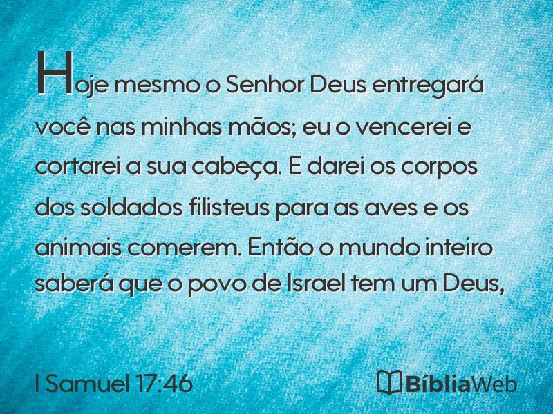 I Samuel 17:46 em imagem para compartilhar
