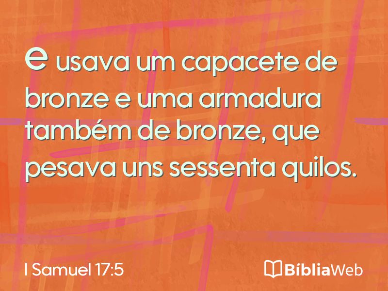 I Samuel 17:5 em imagem para compartilhar