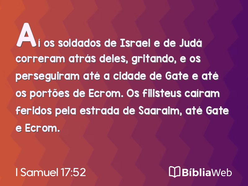 I Samuel 17:52 em imagem para compartilhar
