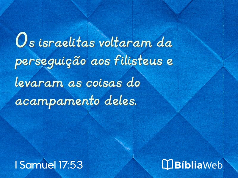 I Samuel 17:53 em imagem para compartilhar