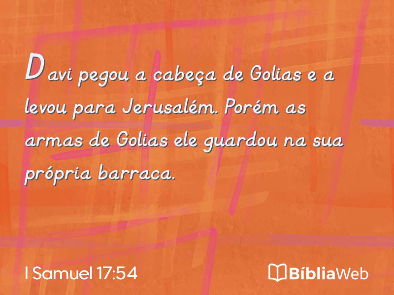 I Samuel 17:54 em imagem para compartilhar