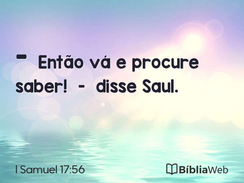 I Samuel 17:56 em imagem para compartilhar