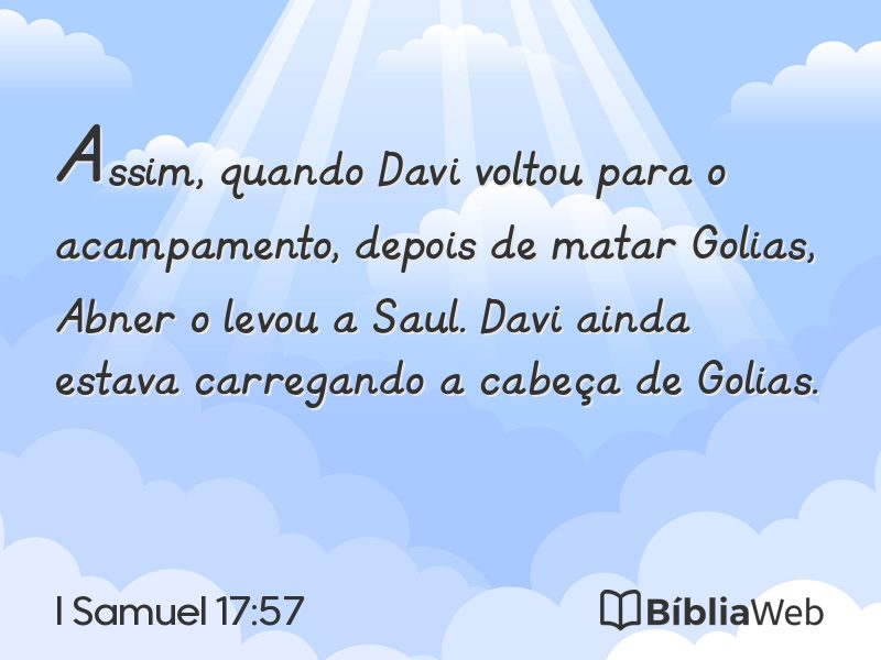 I Samuel 17:57 em imagem para compartilhar