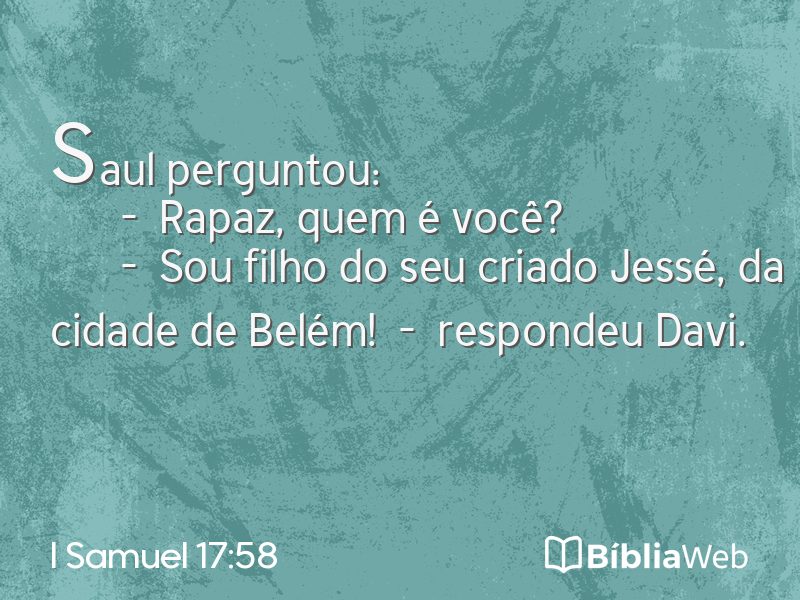 I Samuel 17:58 em imagem para compartilhar