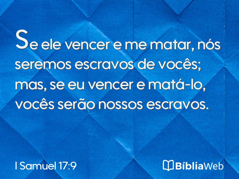 I Samuel 17:9 em imagem para compartilhar