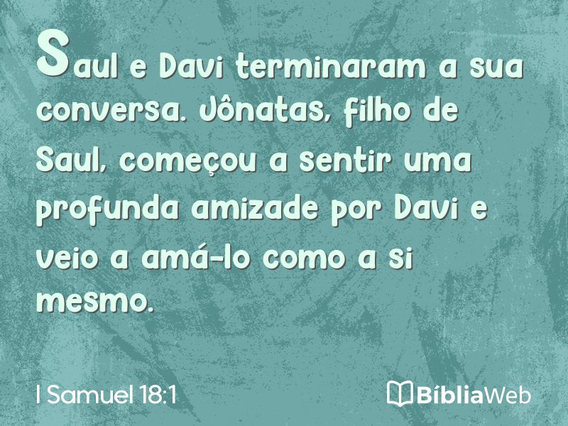 I Samuel 18:1 em imagem para compartilhar