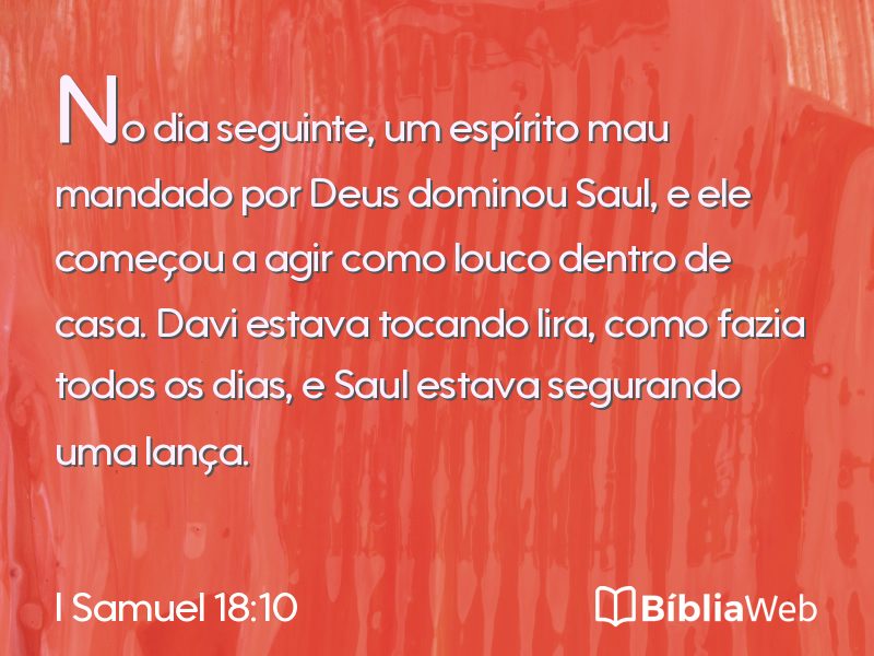 I Samuel 18:10 em imagem para compartilhar