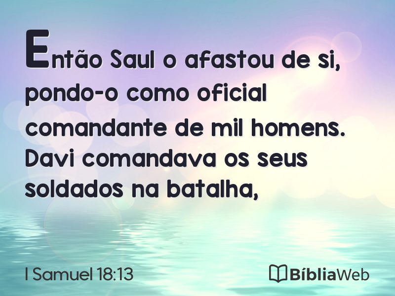 I Samuel 18:13 em imagem para compartilhar