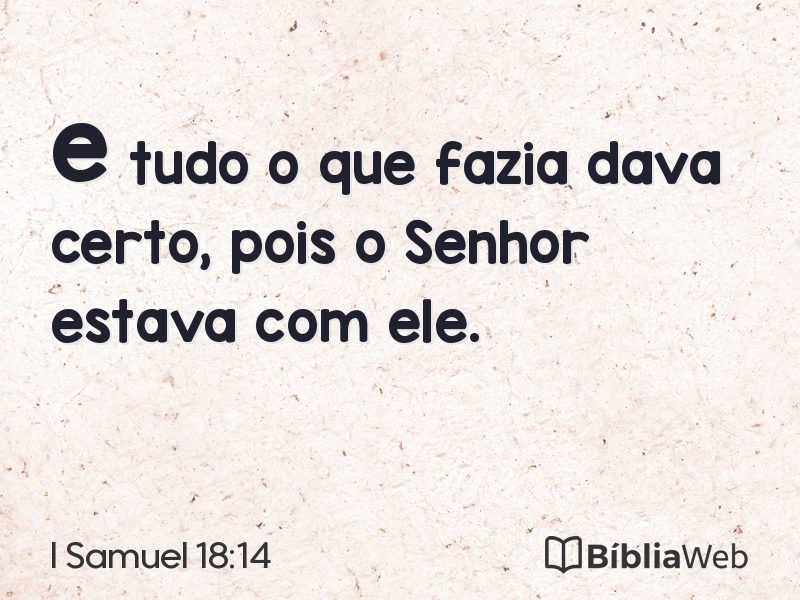 I Samuel 18:14 em imagem para compartilhar