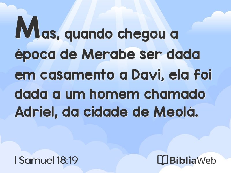 I Samuel 18:19 em imagem para compartilhar