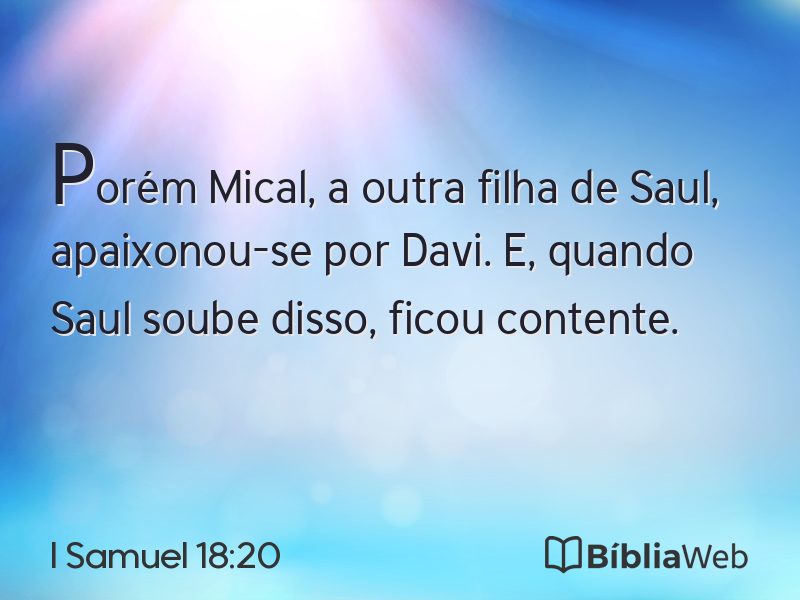 I Samuel 18:20 em imagem para compartilhar