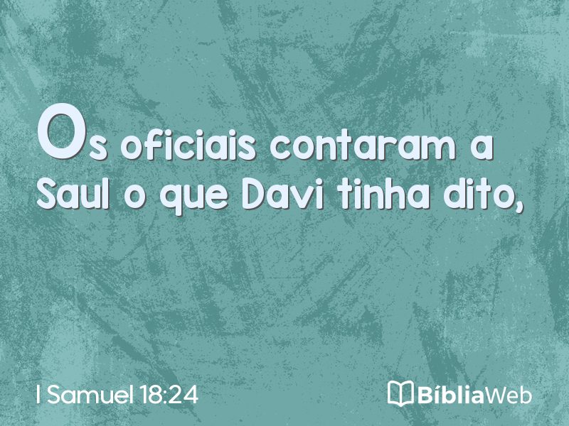 I Samuel 18:24 em imagem para compartilhar