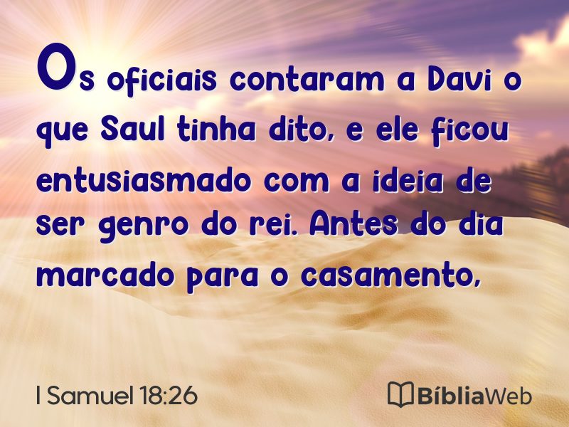 I Samuel 18:26 em imagem para compartilhar
