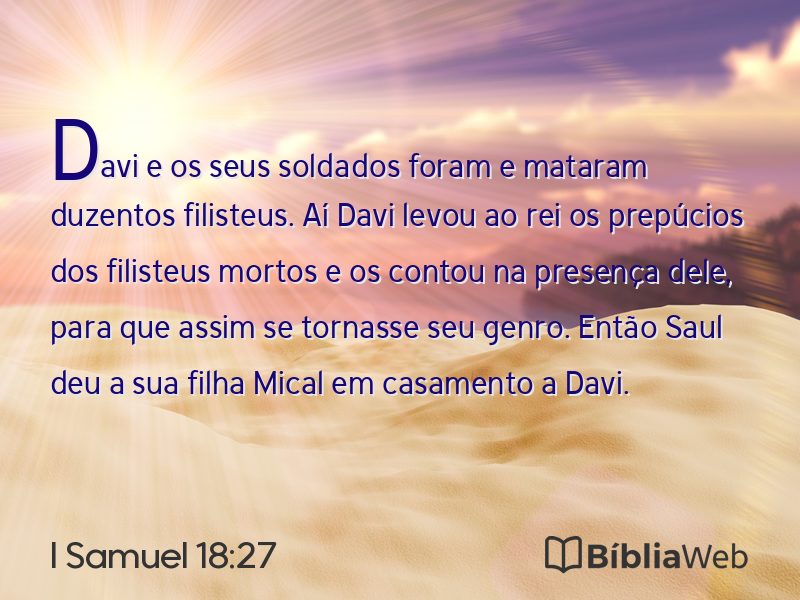 I Samuel 18:27 em imagem para compartilhar