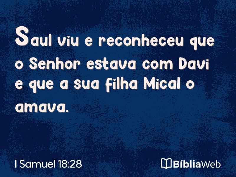 I Samuel 18:28 em imagem para compartilhar