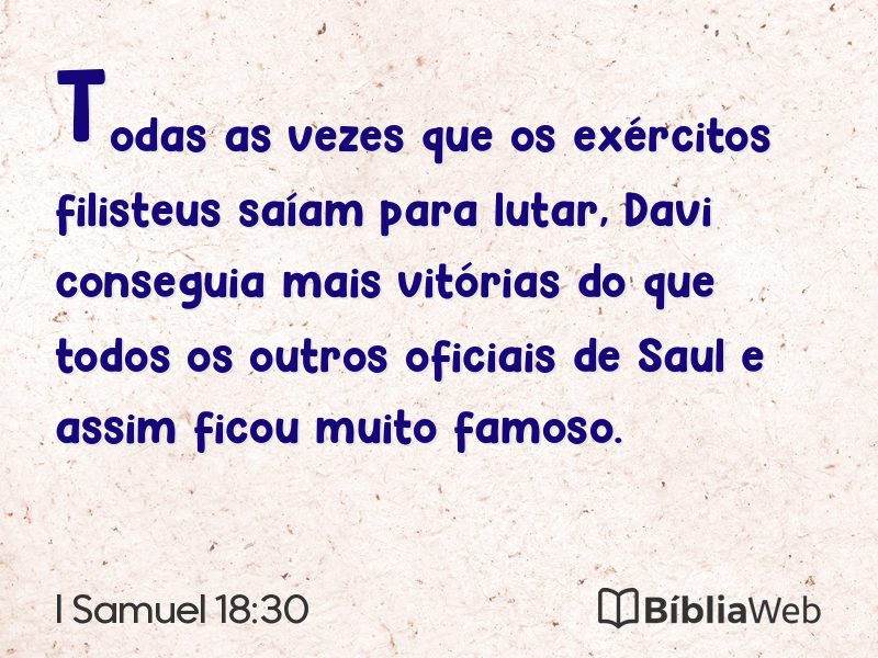 I Samuel 18:30 em imagem para compartilhar