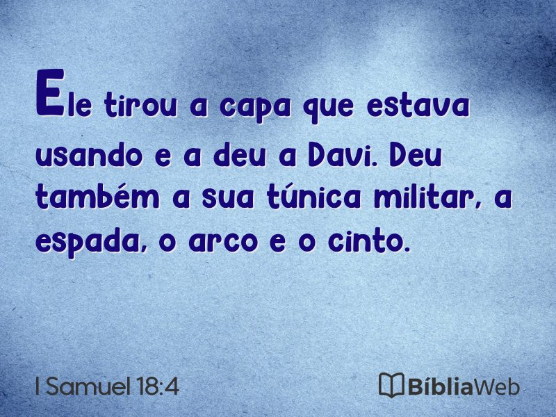 I Samuel 18:4 em imagem para compartilhar