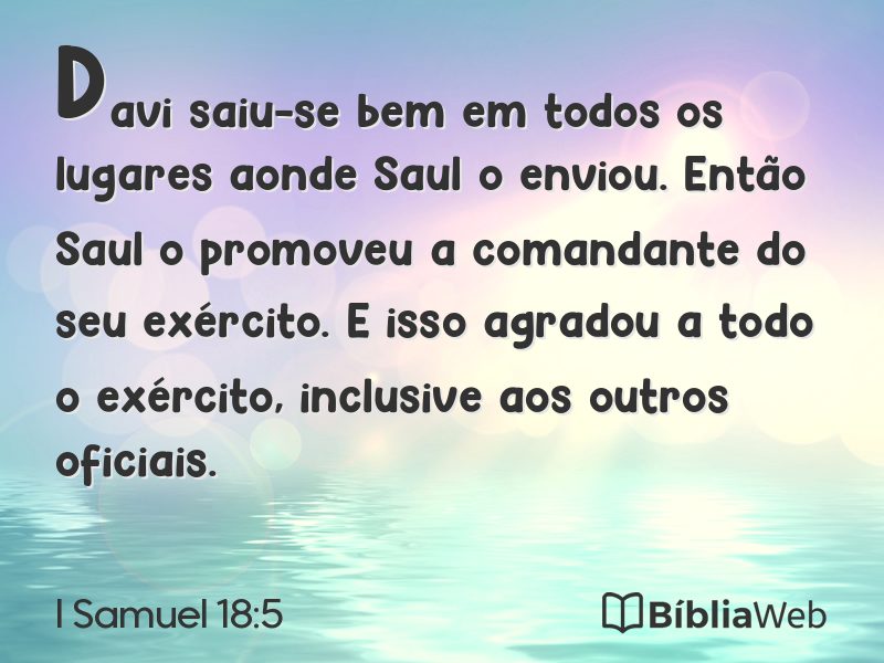 I Samuel 18:5 em imagem para compartilhar