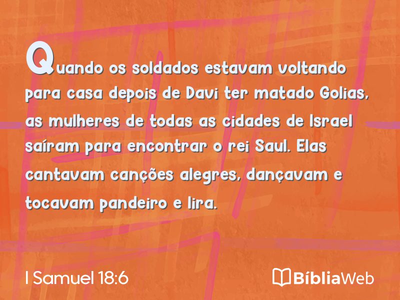 I Samuel 18:6 em imagem para compartilhar