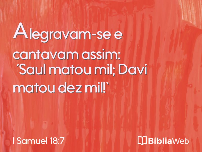I Samuel 18:7 em imagem para compartilhar