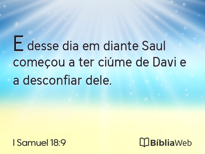 I Samuel 18:9 em imagem para compartilhar