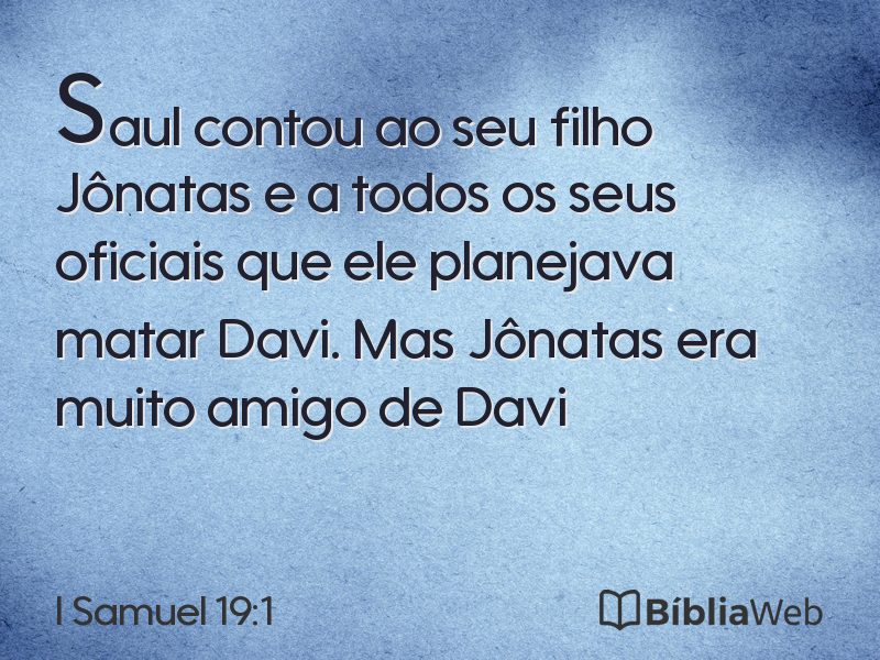 I Samuel 19:1 em imagem para compartilhar