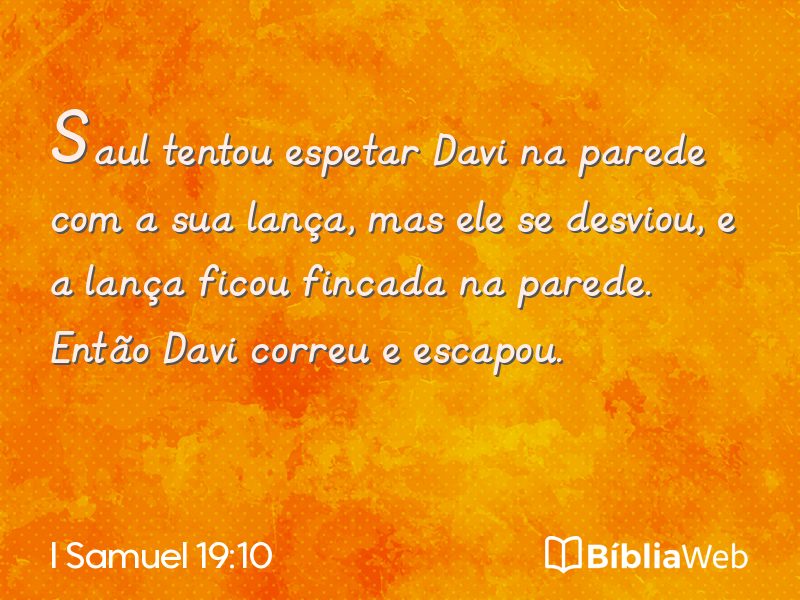 I Samuel 19:10 em imagem para compartilhar