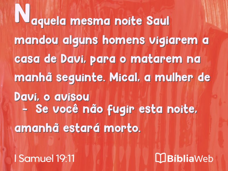 I Samuel 19:11 em imagem para compartilhar