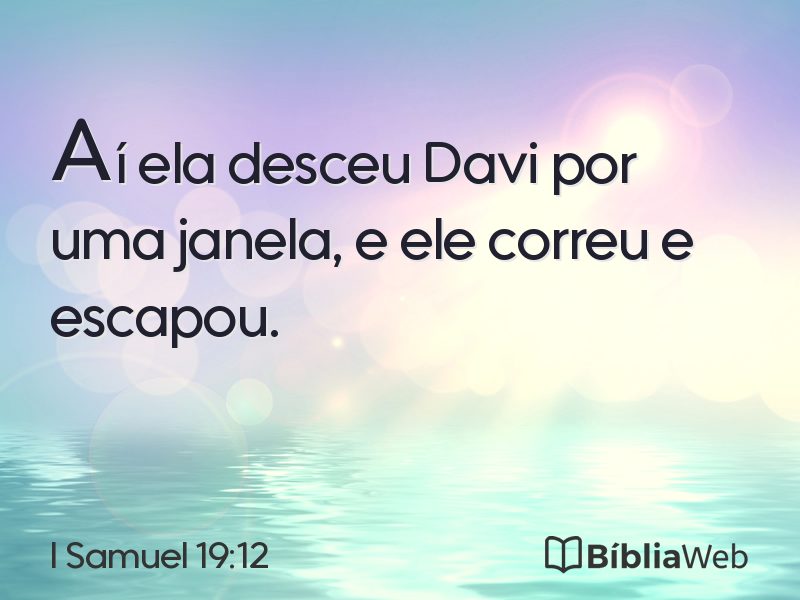 I Samuel 19:12 em imagem para compartilhar