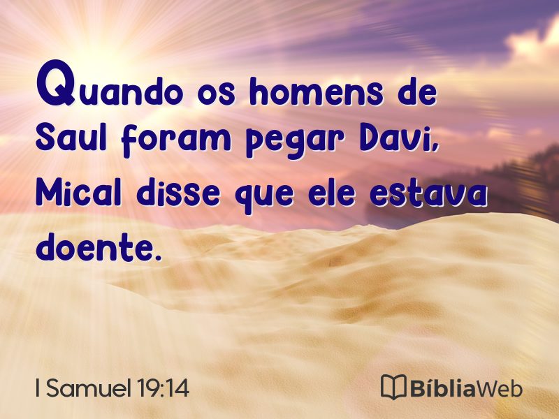 I Samuel 19:14 em imagem para compartilhar