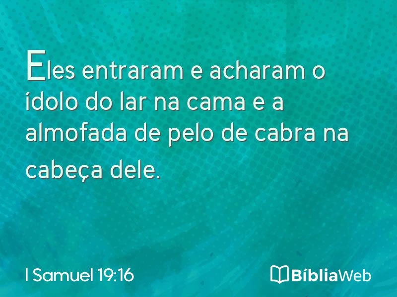 I Samuel 19:16 em imagem para compartilhar