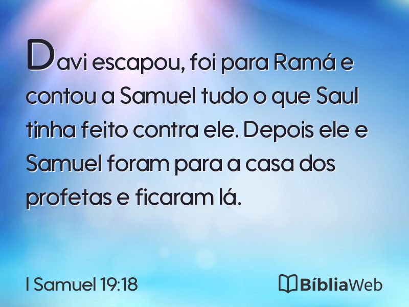 I Samuel 19:18 em imagem para compartilhar