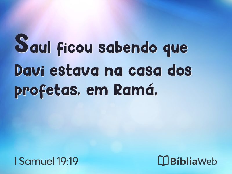 I Samuel 19:19 em imagem para compartilhar