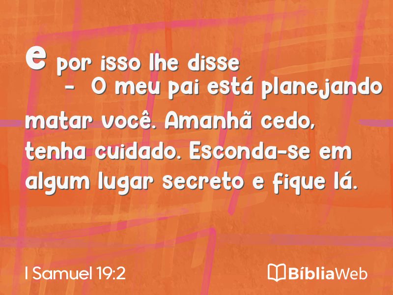 I Samuel 19:2 em imagem para compartilhar