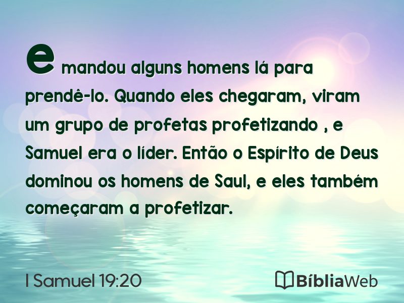 I Samuel 19:20 em imagem para compartilhar
