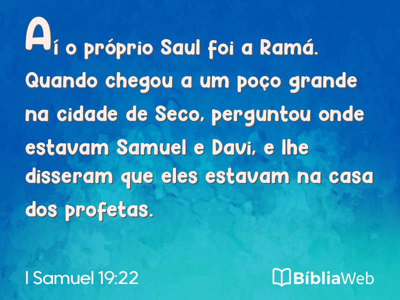 I Samuel 19:22 em imagem para compartilhar