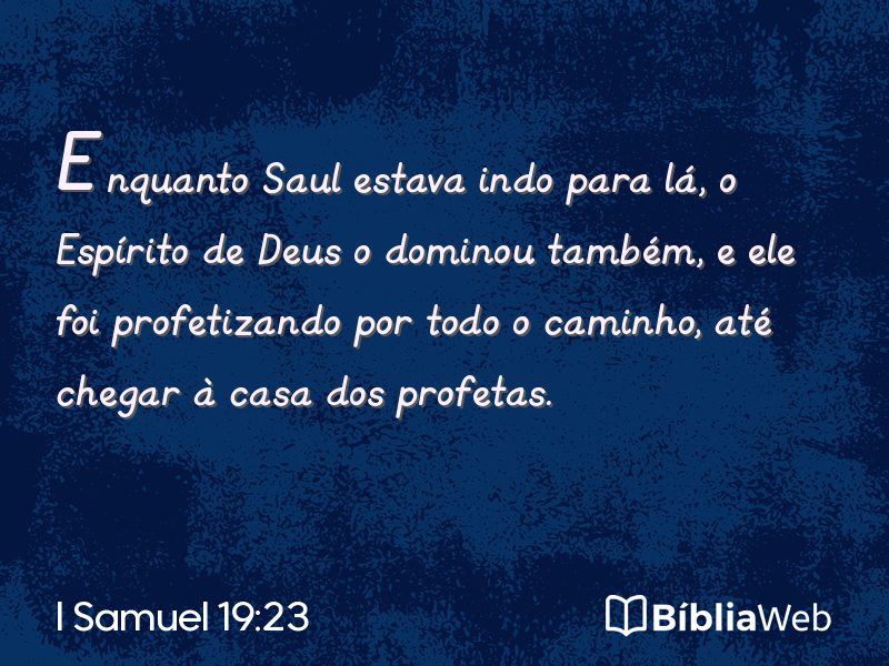 I Samuel 19:23 em imagem para compartilhar
