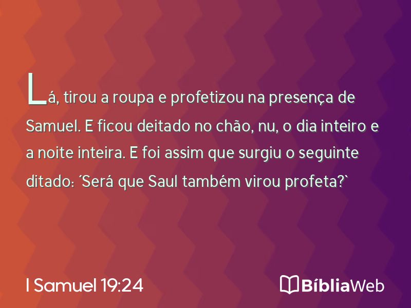 I Samuel 19:24 em imagem para compartilhar