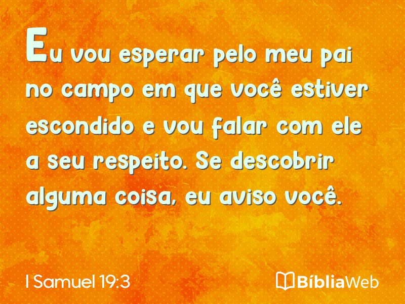I Samuel 19:3 em imagem para compartilhar