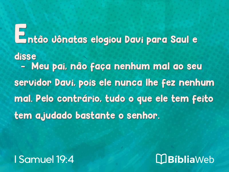 I Samuel 19:4 em imagem para compartilhar